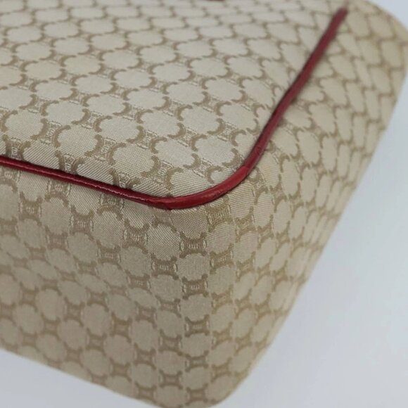 CELINE Macadam Canvas Hand Bag Beige Gold Auth 98068V - Picture 2 of 16